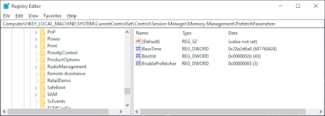 Prefetch Registry