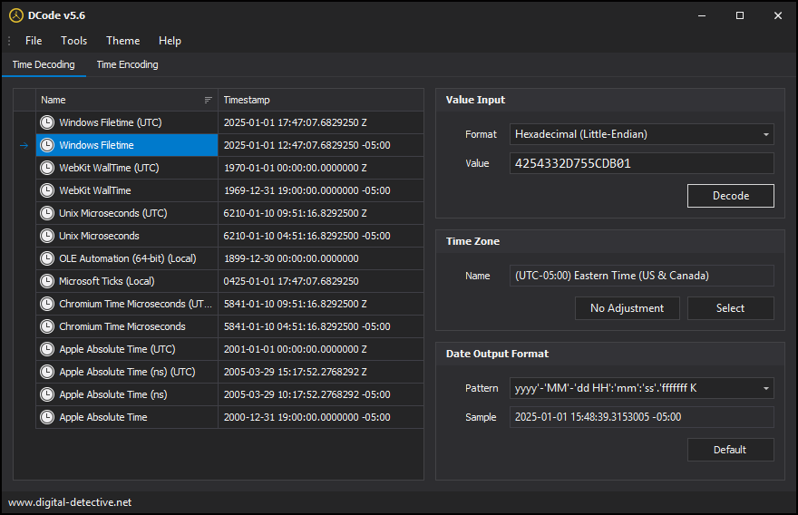 SysInternals Hex Time