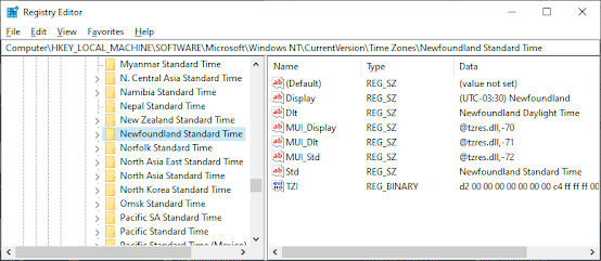 TimeZone Advanced Settings