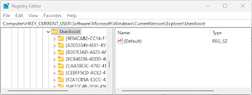 UserAssist Registry Structure