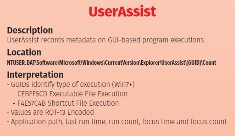 UserAssist Analysis Reference