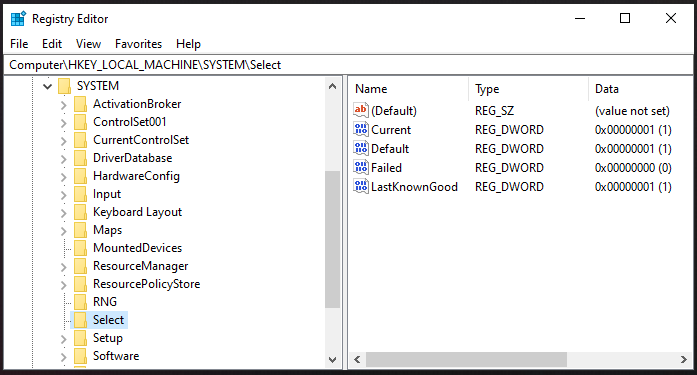 Select Registry