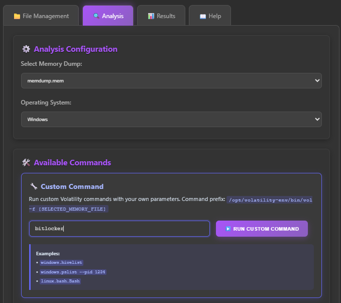 Volatility Bitlocker Analysis